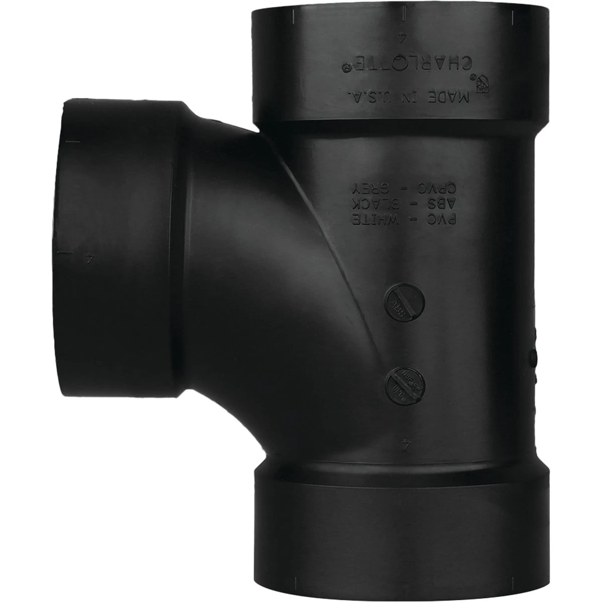 3 In. Hub X Hub X Hub Abs Sanitary Waste & Vent Tee