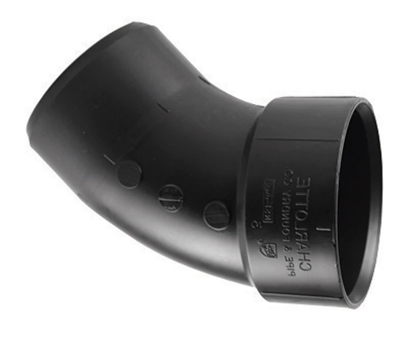 2 Inch ABS Drain Waste Vent Pipe 45 Degree Street Ell Fitting