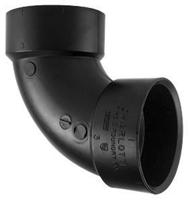 2 Inch ABS Drain Waste Vent 90 Degree Pipe Elbow Fitting