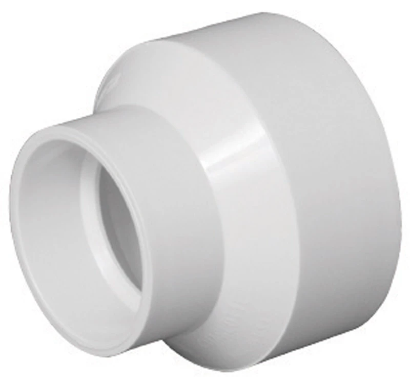 Schedule 40 DWV Reducing Pipe Coupling, PVC, 3 x 1-1/2 In.
