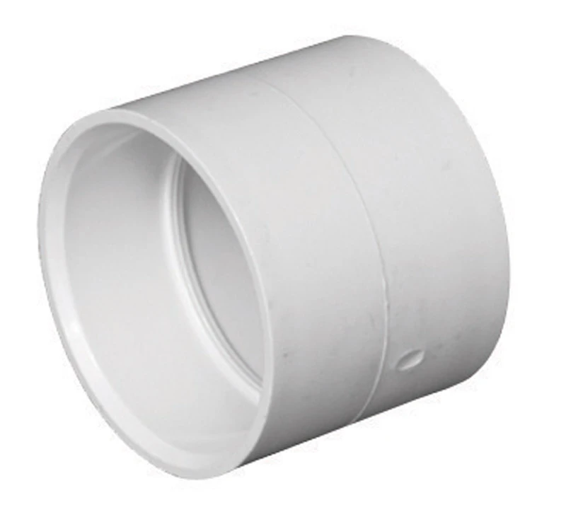 Schedule 40 DWV Pipe Coupling, PVC, 4 In.