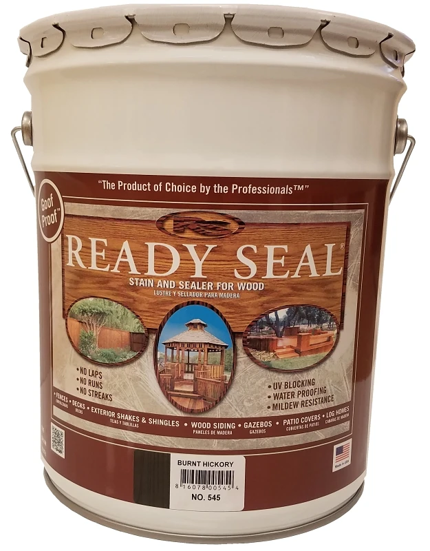 Goof Proof Semi-transparent Flat Burnt Hickory Oil-based Wood Stain And Sealer 5 Gallon