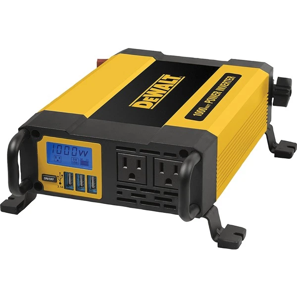 1000 Watt Pure Sine Wave AC Power Inverter with Dual USB Ports and 12 Volt DC Input