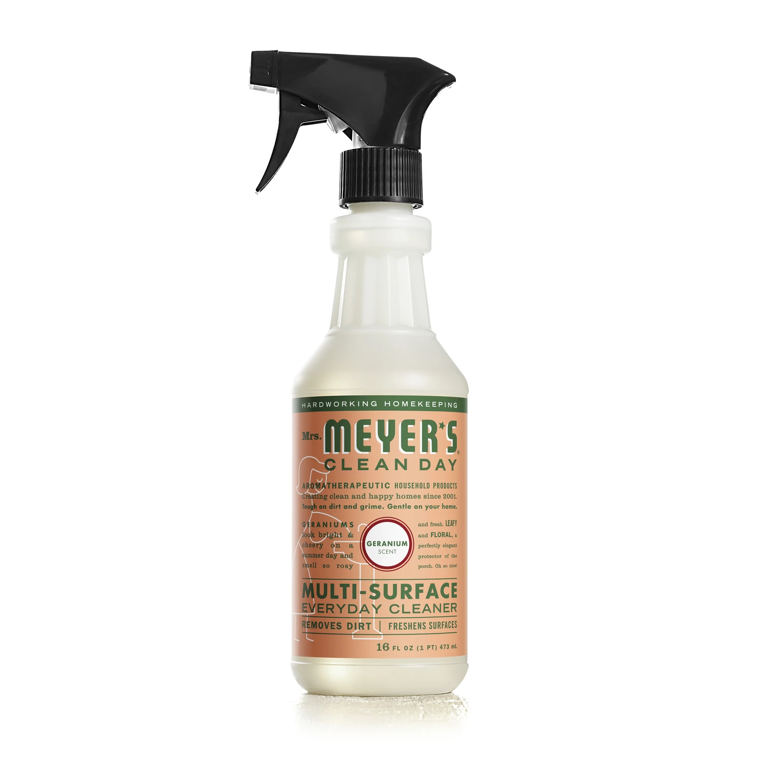 Geranium Scent Multi Surface Everyday Cleaner Trigger Spray, 16 Ounce Bottle
