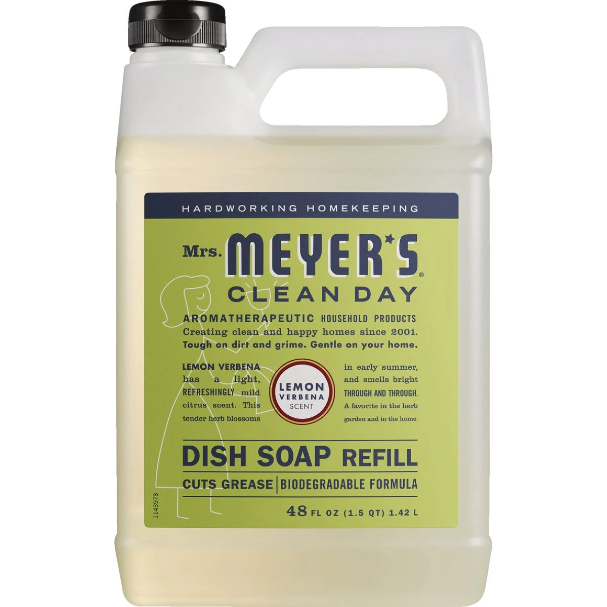 Mrs. Meyer's Clean Day Lemon Verbena Scent Liquid Dish Soap Refill 48 oz 1 pk