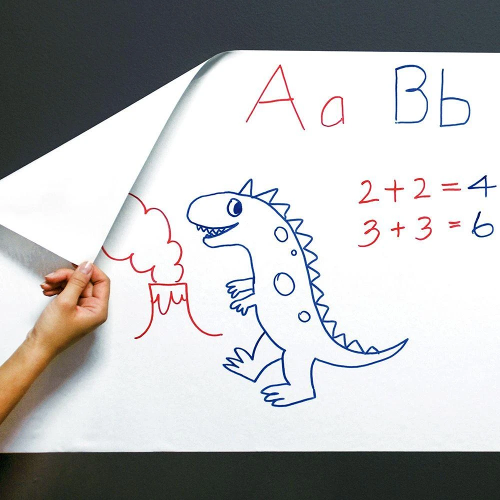 Dry Erase Memo Board Surface with Adhesive Backing, 18 Inches by 6 Feet