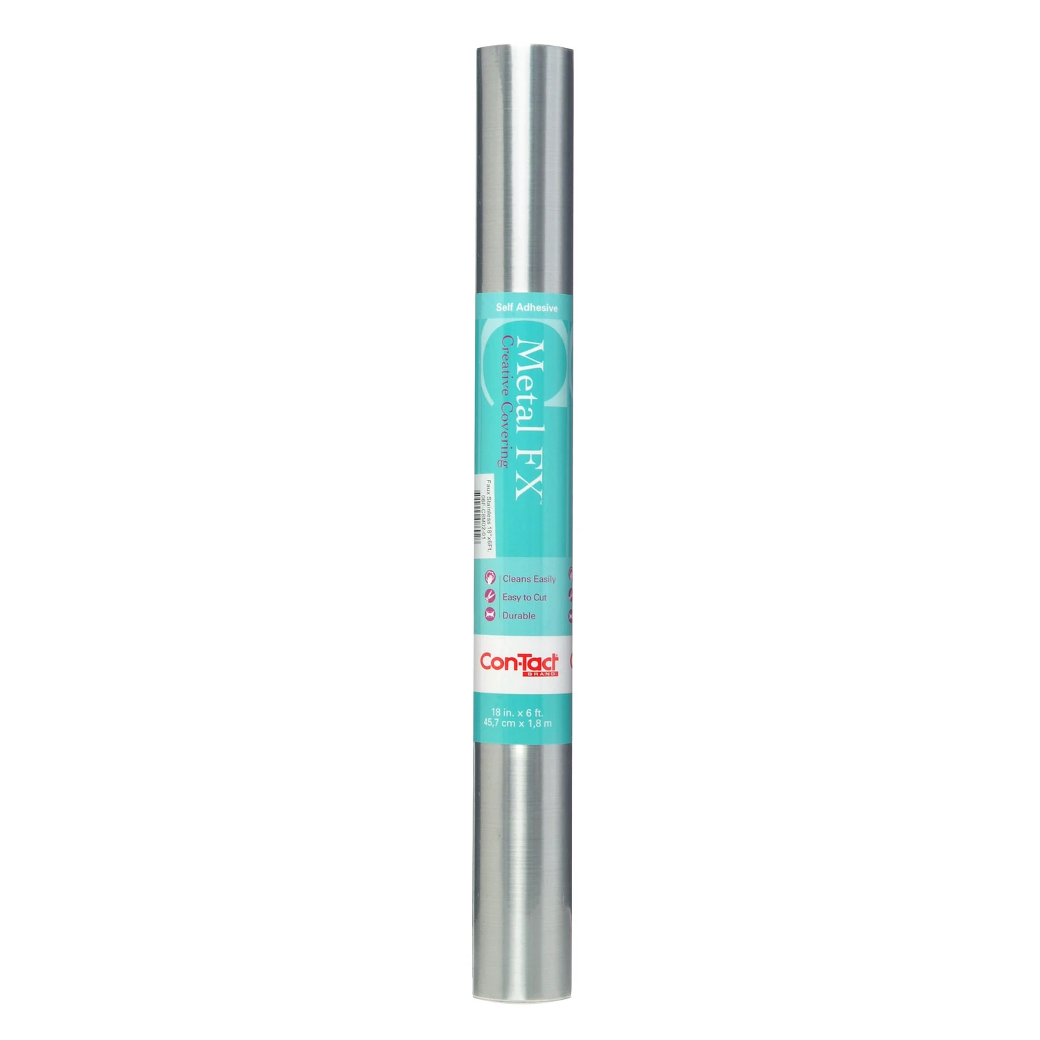 Creative Covering Metal Fx 18 In. X 6 Ft. Stainless Steel Self-adhesive Shelf Liner
