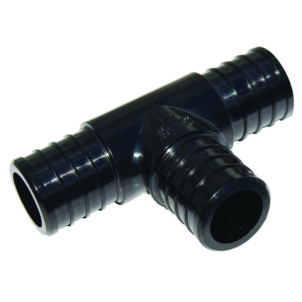 Poly Pex Pipe Tee, Alloy Barb, 3/4 In., 5-Pk.