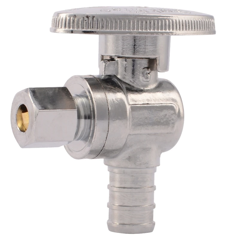 Barbed PEX Pipe Insert, Chrome, 1/2 x 1/4 In. OD