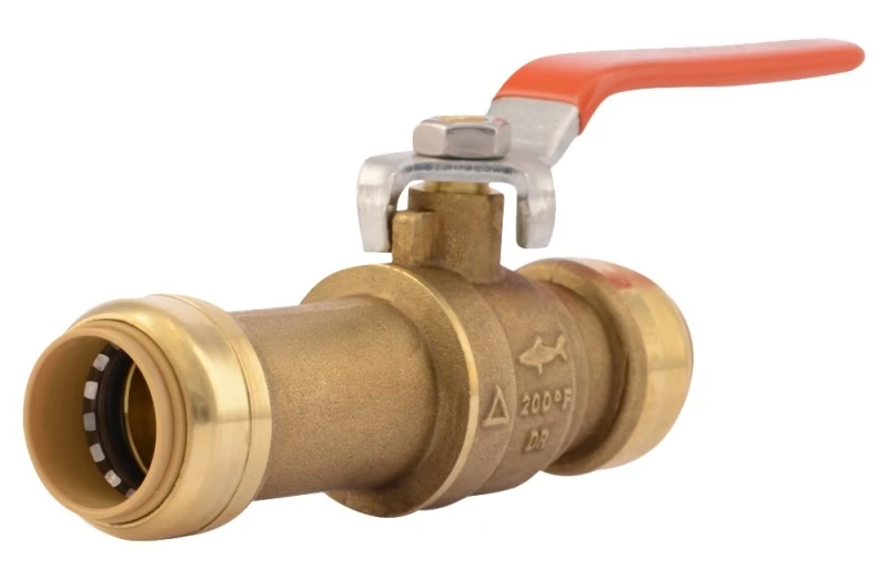 3/4 In. Brass Push Fit Slip Ball Valve Full Port - Model 24736lf