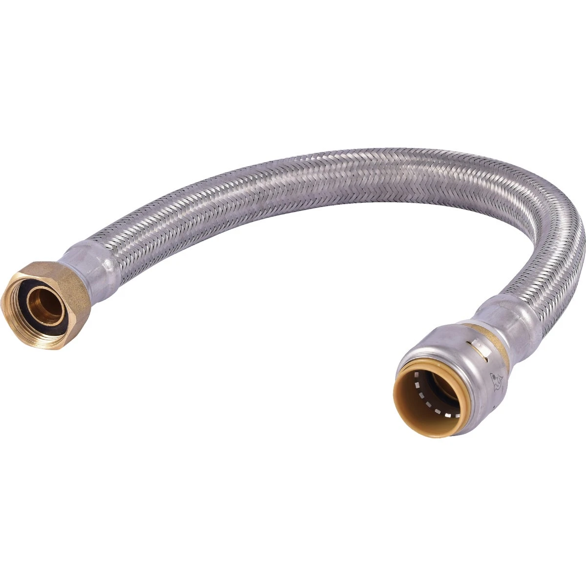 3/4 In. Braided Flexible Water Heater Connector, 18 In. Length, Lead-free