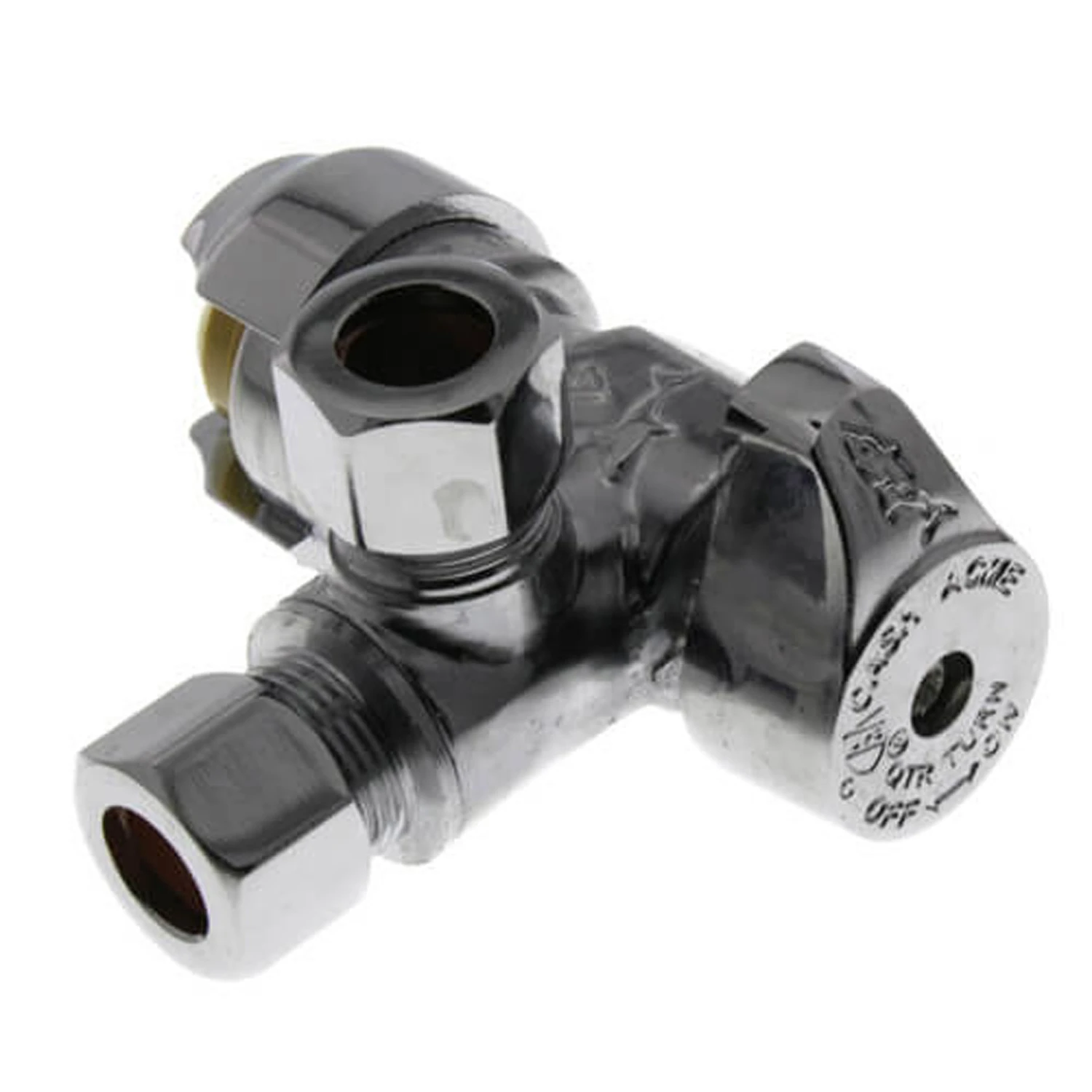 1/2 In. Push-to-connect X 3/8 In. Od Compression Dual Stop Angle Valve