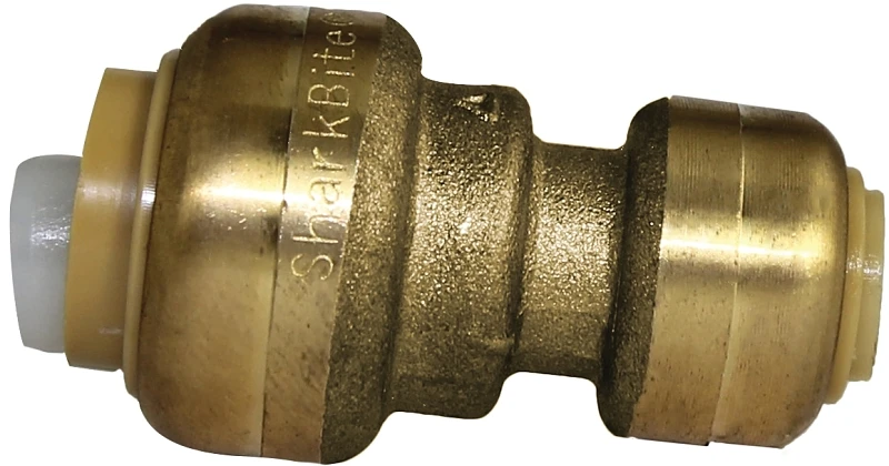 Push To Connect 1/4 In. X 1/2 In. D Brass Reducing Coupling