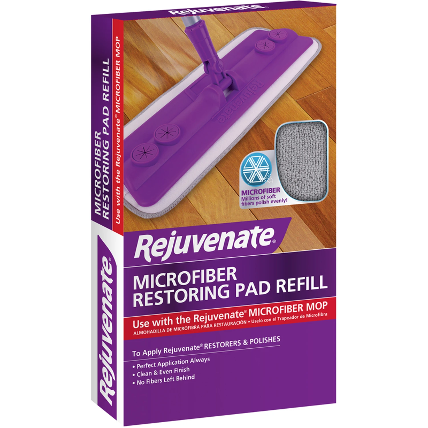 Rejuvenate Click N Clean Microfiber Restorer Pad Refill, Gray