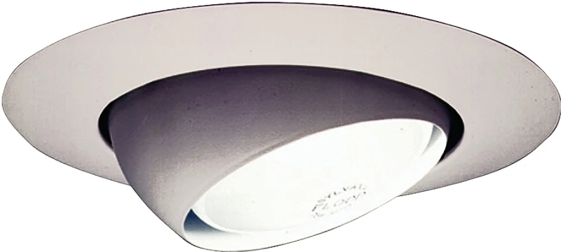 Matte White 6 In. Adjustable Eyeball Trim For Recessed Lighting