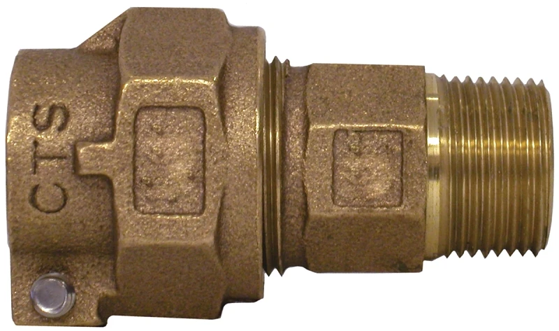 3/4 In. Mpt X 3/4 In. D Pack Joint Bronze Coupling, Lead-free