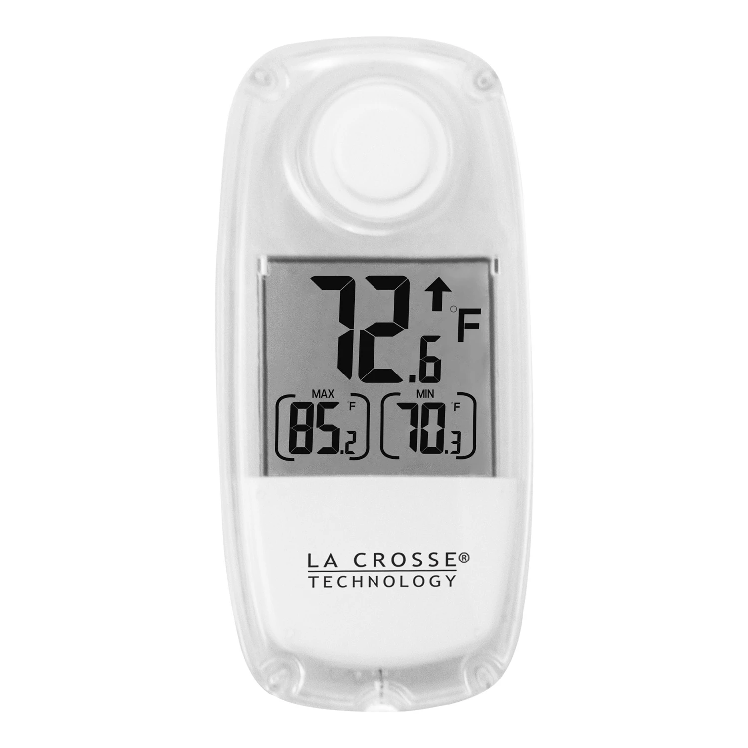 La Crosse Technology 306-318 Solar Window Thermometer 1.7 In. L X 0.8 In. W White