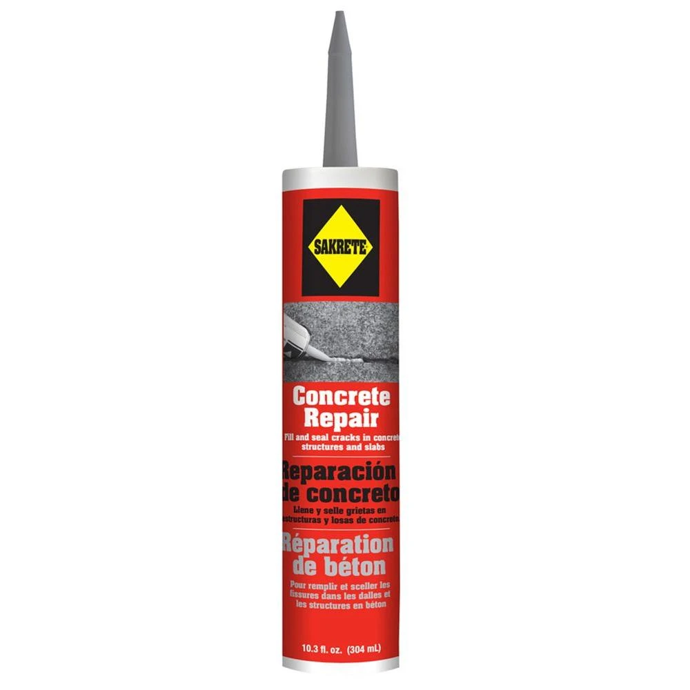 Concrete Repair Caulk, 10.3 Oz Tube For Durable Sealing And Filling