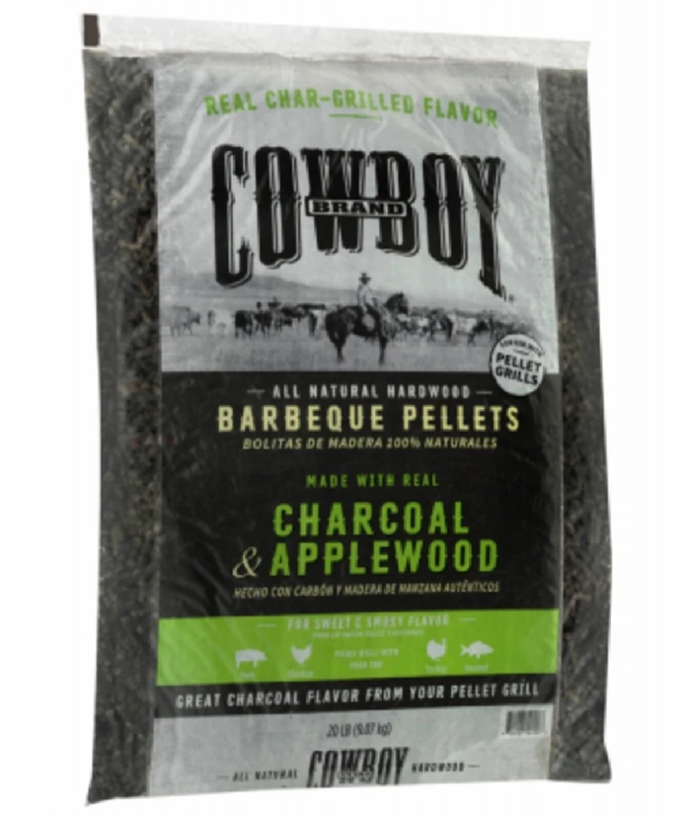 Hardwood BBQ Pellets, Charcoal & Apple, 20 Lbs.