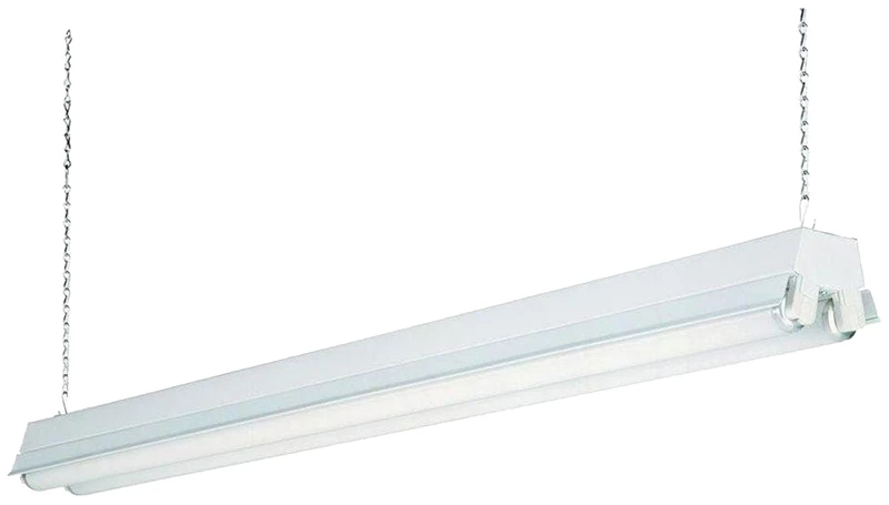 T12 Two-Light Four-Foot White Fluorescent Shop Light Fixture