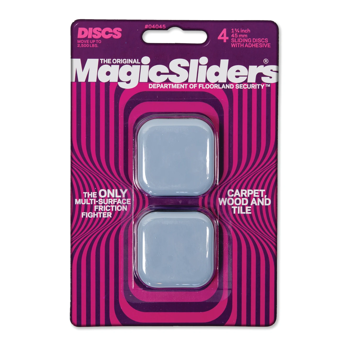 Surface Protectors, Adhesive, 1-3/4-In. Square, 4-Pk.