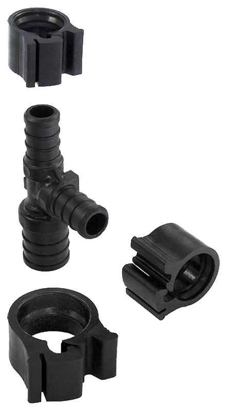 Pexlock 3/4 In. X 1/2 In. X 1/2 In. Plastic Reducing Pex Tee With Clamps