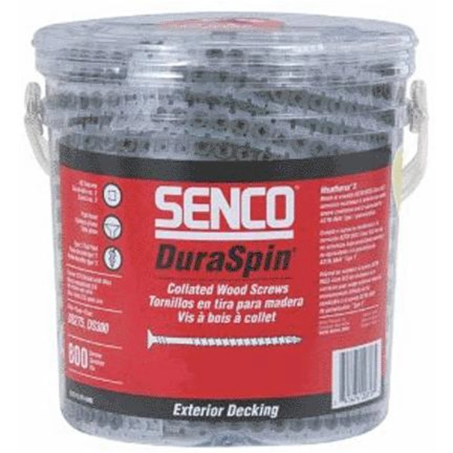 Senco DuraSpin No. 8 X 3 in. L Square Galvanized Coarse Collated Wood Screws 800 pk