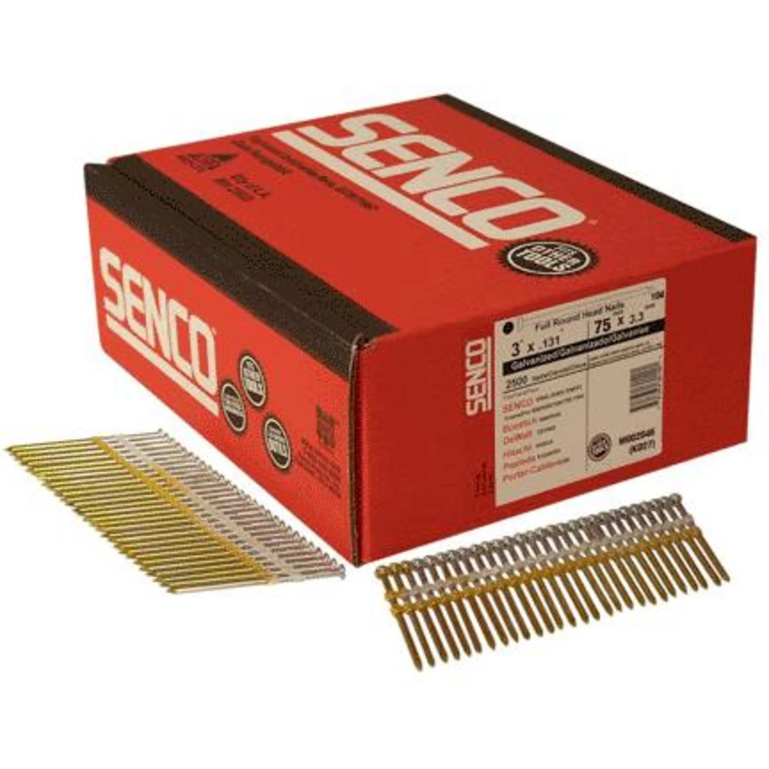 Senco 3 in. L X 16 Ga. Angled Strip Galvanized Framing Nails 20 deg 2,500 pk
