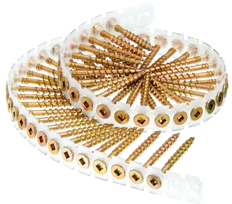 DuraSpin Collated Deck Screws, Yellow Zinc, #8 x 2 In., 1,000-Ct.