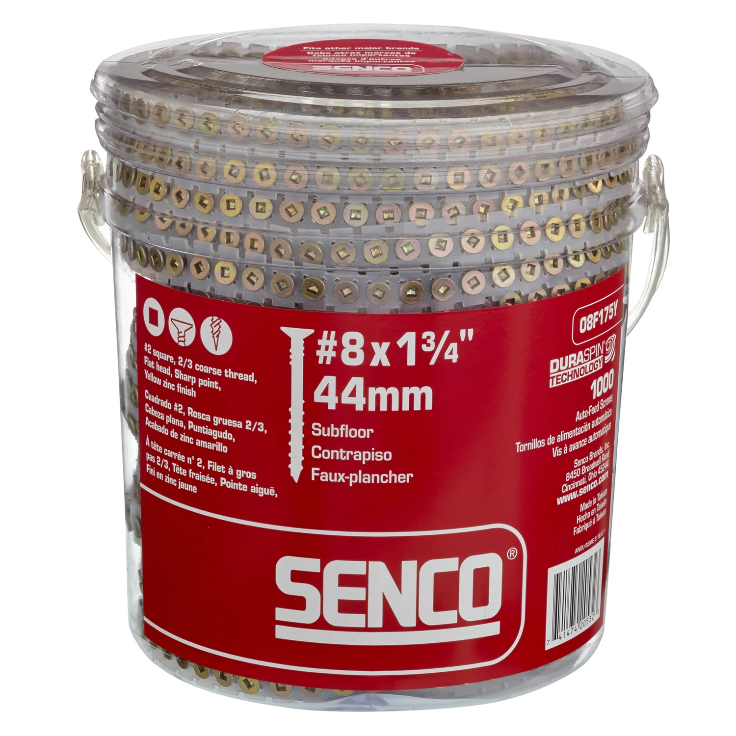 Wood to Wood Interior Collated Screws, Auto-Feed, #8, 1-3/4 In., 1,000-Ct.