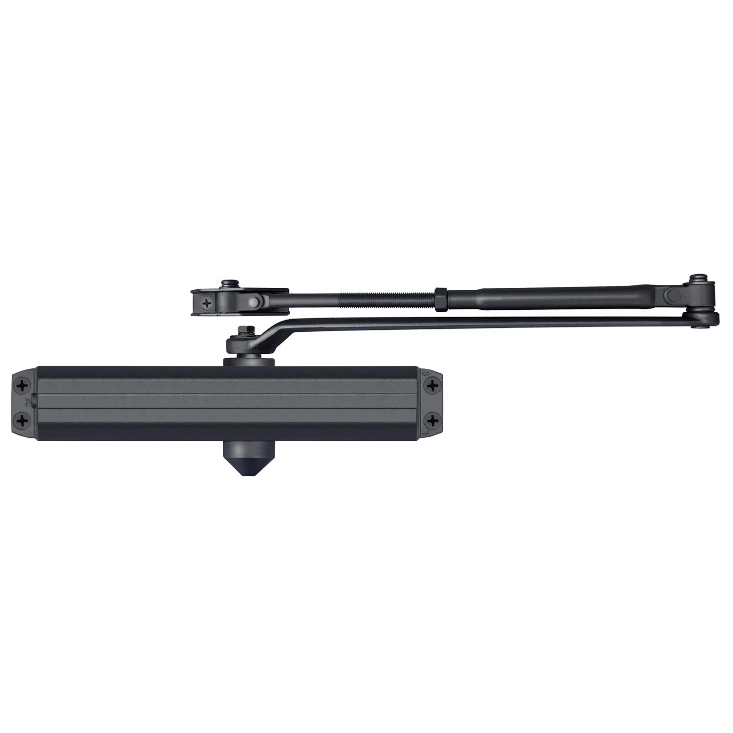 Heavy-Duty Grade One Adjustable Door Closer in Matte Black Finish