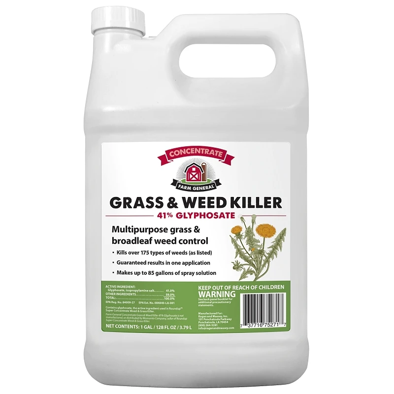 Grass & Weed Killer, 41% Glyphosate, 1-Gallon