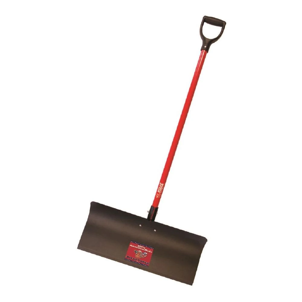 Steel Show Pusher, D-Grip 24 In. Fiberglass Handle