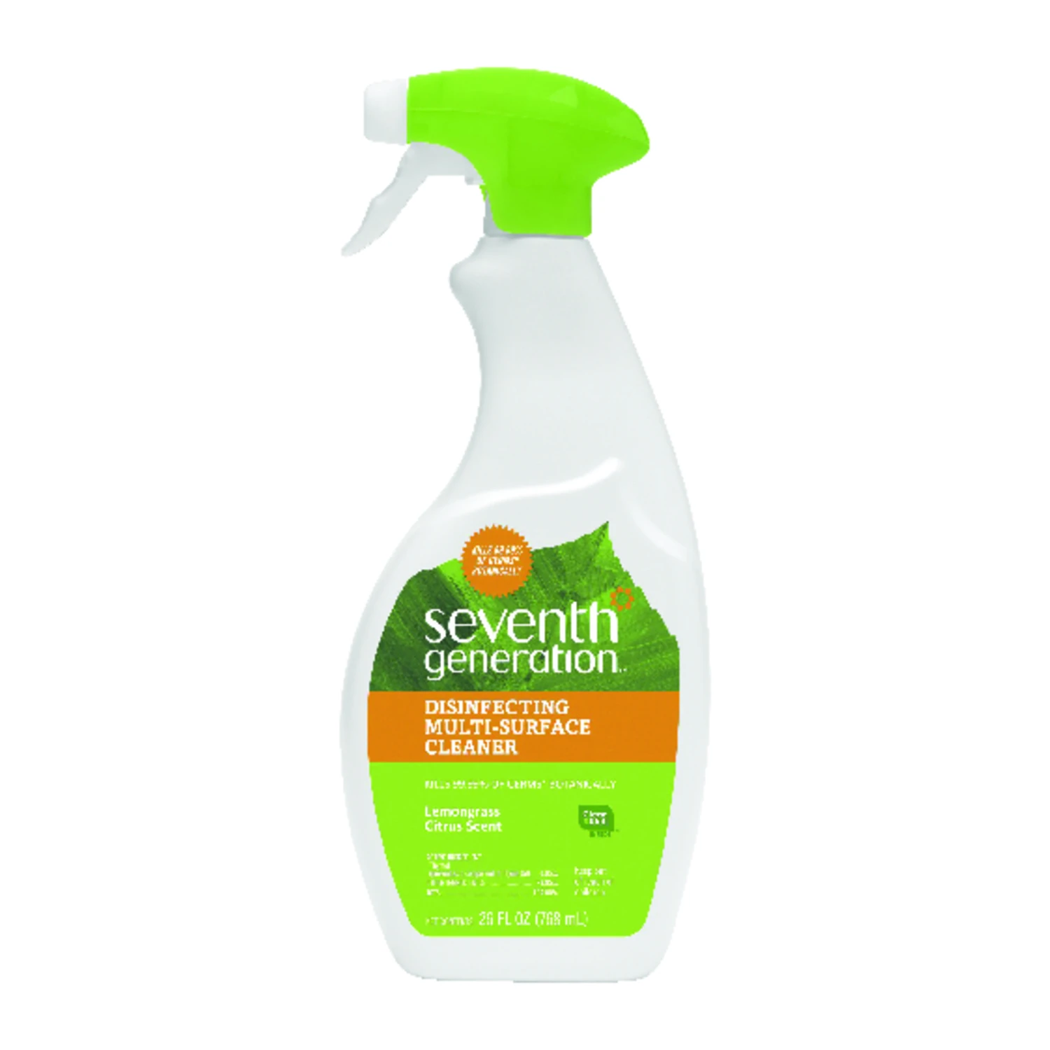 Disinfecting Multi-Surface Cleaner, Lemongrass Citrus, 26 oz. Spray