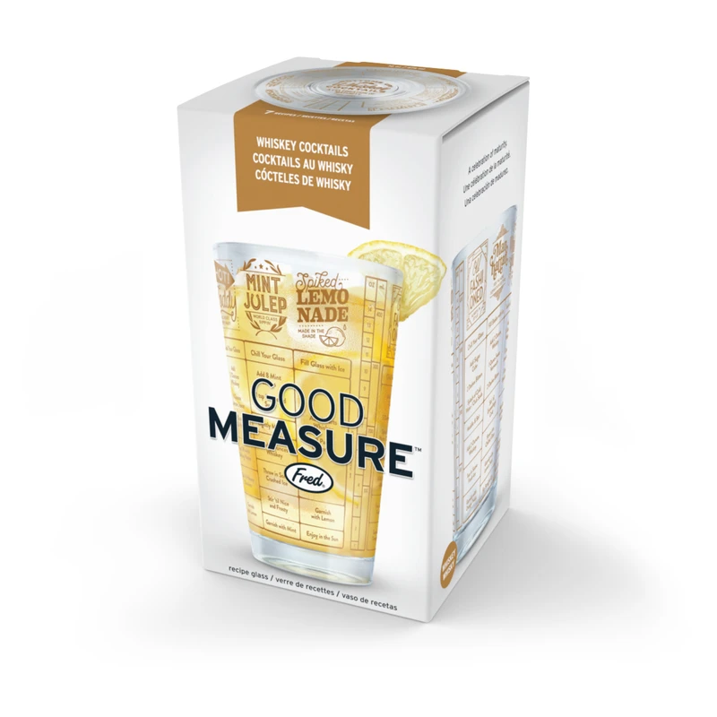 Good Measure Drinking Glass, Whiskey Recipes, 16-oz.