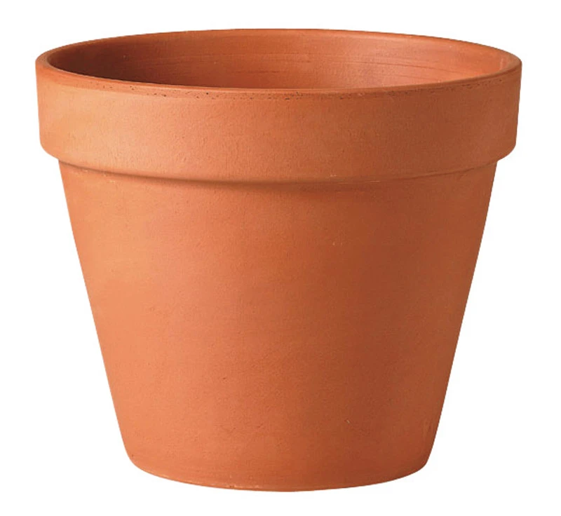 4 In. D Terracotta Clay Standard Planter With Drainage Holes