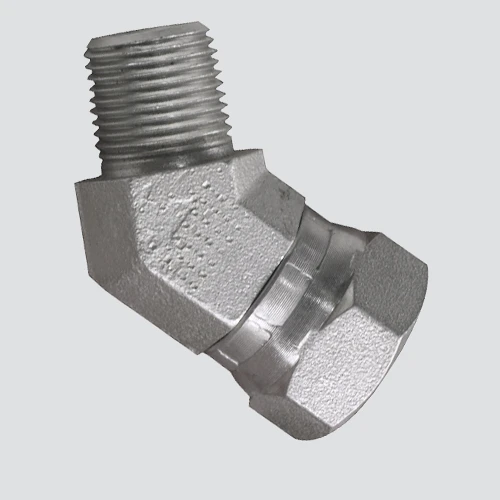 90 Degree Hydraulic Adapter, 1/2-In. MP x 1/2-In. FP Swivel