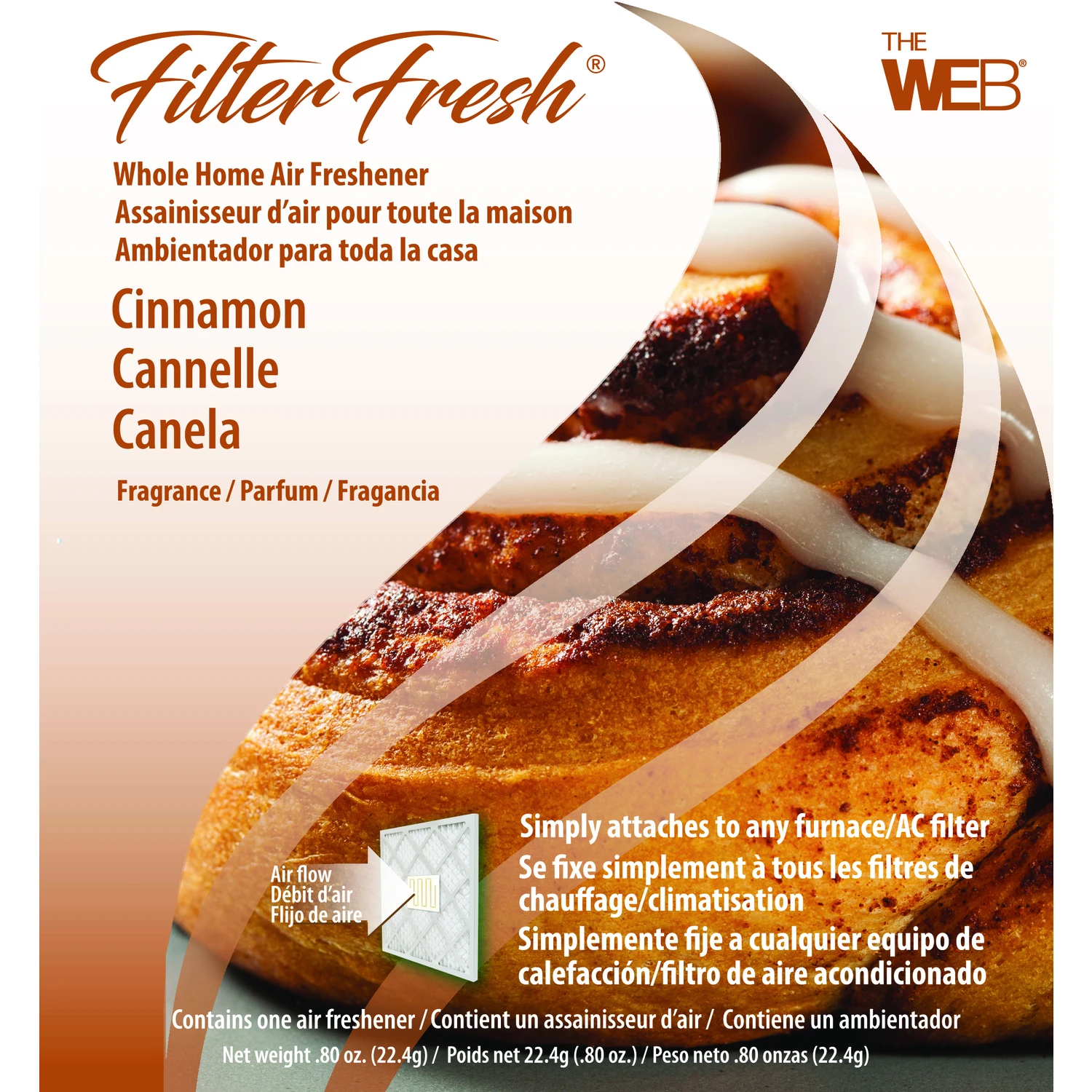 Web Filterfresh Cinnamon Scent Whole Home Air Freshener Pad, 6 In. X 6 In.