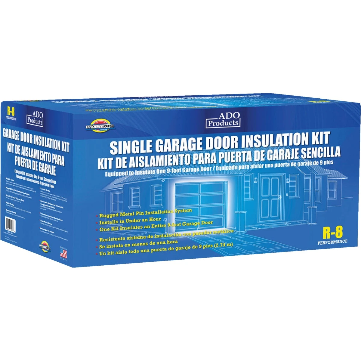 7 Ft. Or 8 Ft. Single Garage Door Insulation Kit With R-8 Value