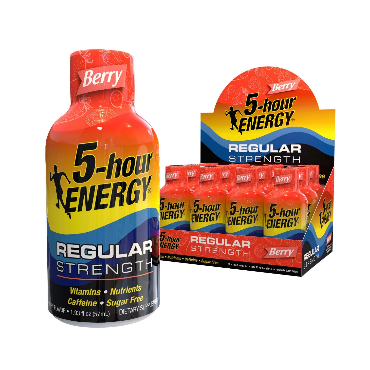 Regular Strength Berry Energy Shot, 1.93 Oz Bottle