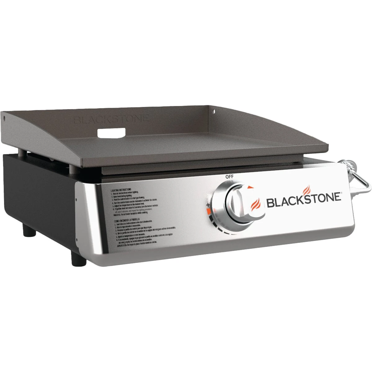 17 Inch 1 Burner Liquid Propane Tabletop Outdoor Griddle Stainless Steel