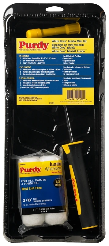 White Dove 4.5 In. Jumbo Mini Trim Roller Kit With Frame And Tray