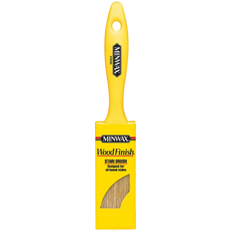 Wood Finish 2 In. Flat Stain Brush - Natural Bristle For Oil-based Stains