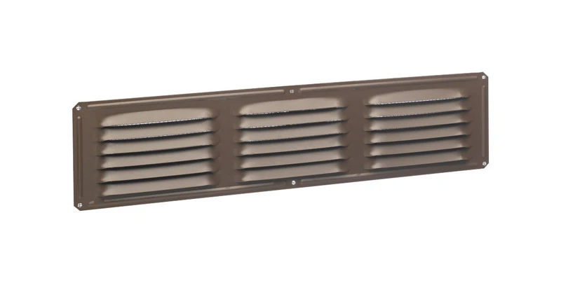 Brown Undereave Vent Measuring 16 Inches by 4 Inches for Roof Ventilation