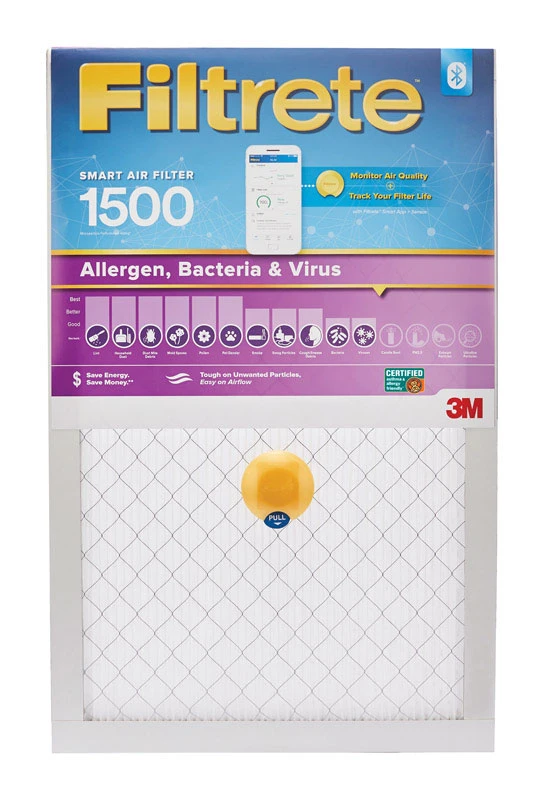 20x25 x 1 In. Smart Bluetooth Air Filter, 1500 Rating