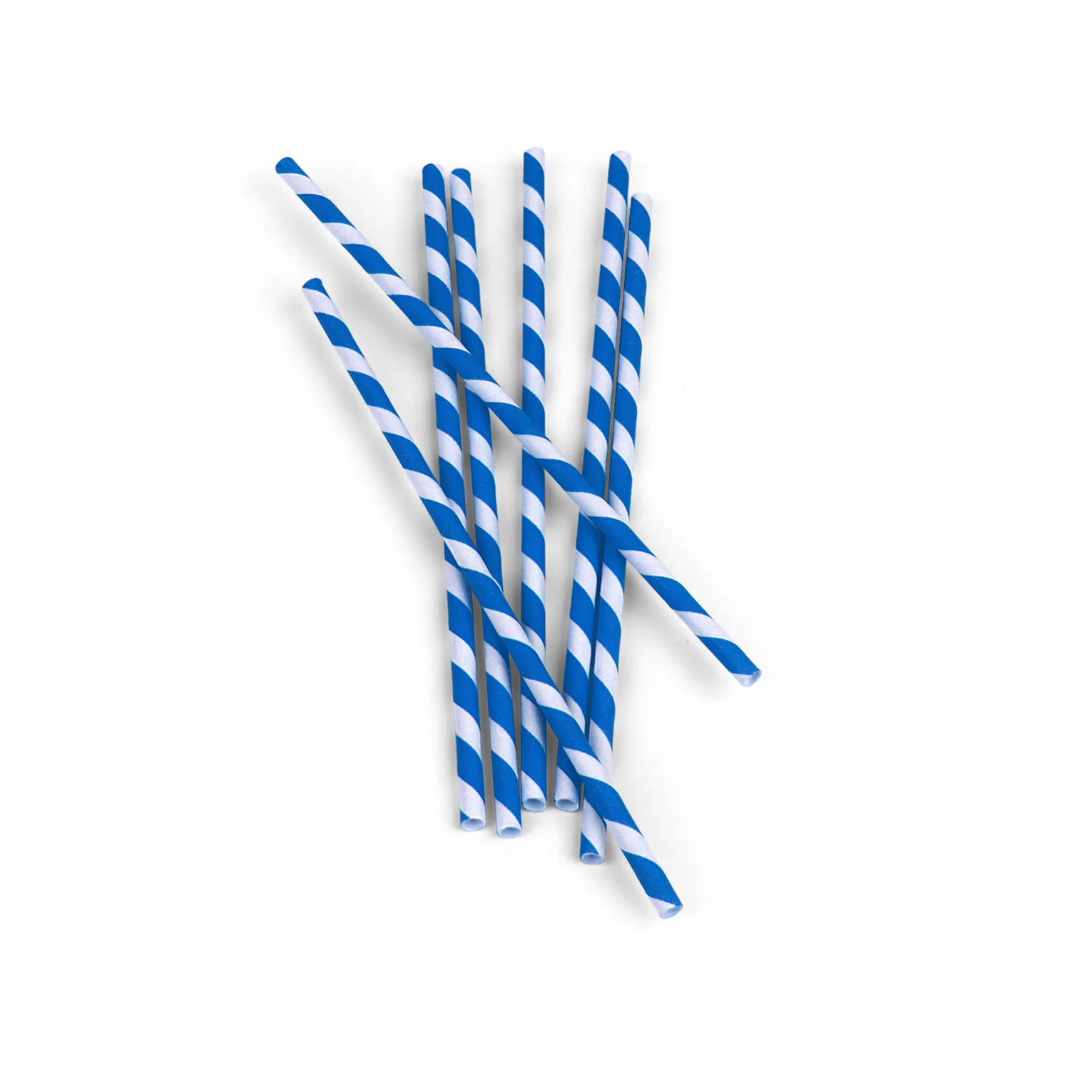 Paper Straws, Biodegradable, Blue, 144-Ct.