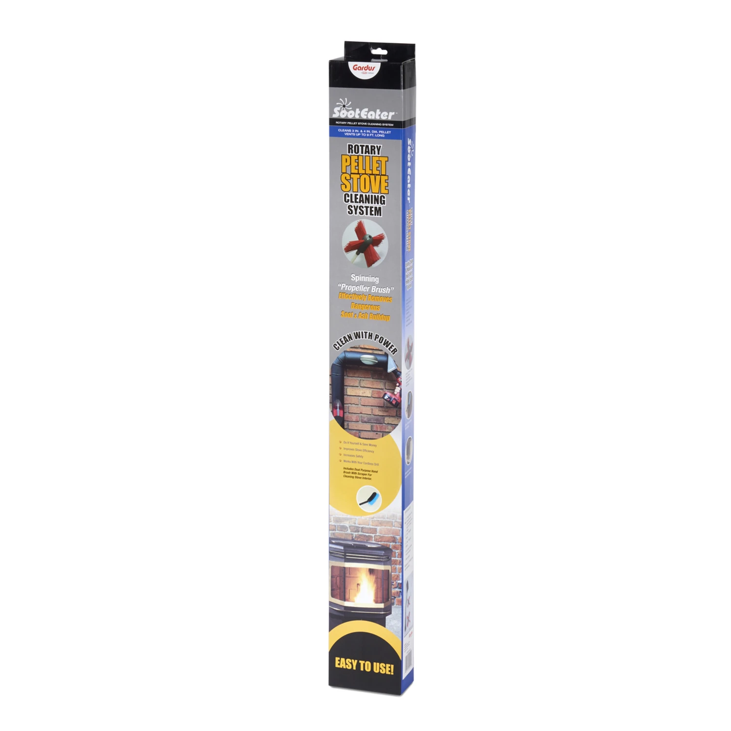 Sooteater Rotary Pellet Stove Pipe Cleaning System With Flexible Rods And Brushes