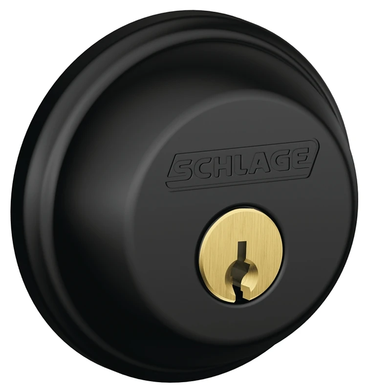 Matte Black Single Cylinder Deadbolt B60n622 - Grade 1 Security