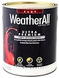 Ultra Premium Exterior WeatherAll Latex Paint, Flat White, 1 Qt.