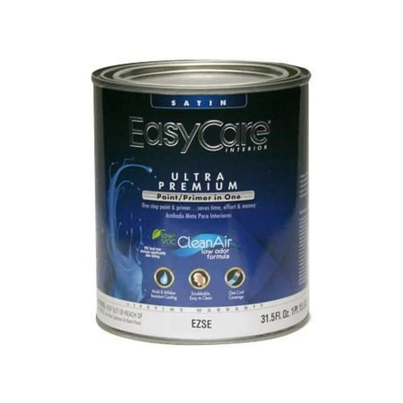 Ultra Premium Interior Latex Paint & Primer, White Satin, 1 Qt.